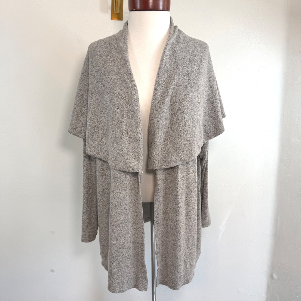 Saturday Sunday Anthropologie Waterfall Cardigan Gray Draped‎ Cozy Lounge Boho S